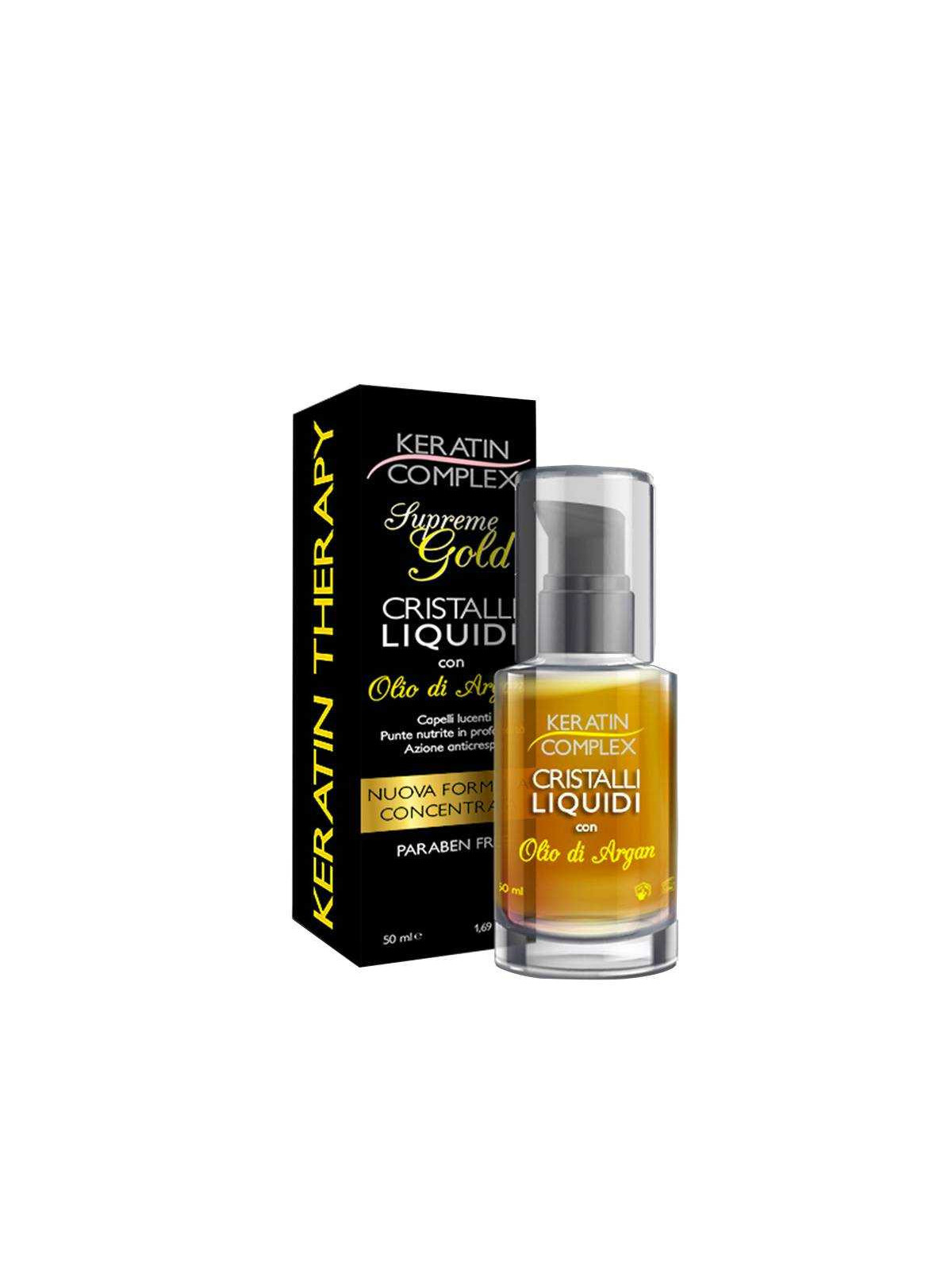 Keratin Complex Supreme Gold Cristalli Liquidi Con Olio D'Argan 50ml